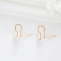 Clip per orecchini placcate oro 14k con fermi in gomma per creazione gioielli fai-da-te - N-0015 (Con Tappo in Gomma)