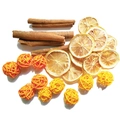 Christmas DIY set with dried lemon slices, cinnamon sticks and woven rattan balls - Lemon Aromatherapy Rattan Ball Materials