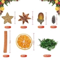 Makro-Detail von Weihnachts-Bastelset mit Zimtstangen, Orangenscheiben und Tannenzapfen - Zimt Zitrone Trockenfrucht Kit 2