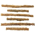 Lot de six faisceaux de rotin indonésien naturel avec fil métallique pour décoration - 25cm / Vigne Smilax (Linteau)