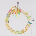 Altalena colorata in vite da 21cm con decorazioni in carta per gabbie per pappagalli - Grande Stile in Rattan Intrecciato Colorato