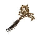 Golden artificial berry stems bouquet for DIY candle making and holiday flower arrangement - Gold