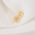 Intricate gold crown flower cap pendant finding for DIY jewelry making and necklace assembly - Hollow Crown Flower Style (D1322)