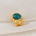 Matte gold astronaut charm with blue starry galaxy helmet for DIY bracelets - Astronaut Blue Visor Light Blue Style (D1472 Light Blue)