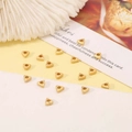 Matte 14K gold filled triangle spacer beads for DIY jewelry making and handmade crafts - Gold Triangle Style (N-0251)