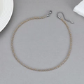 Minimalistische tweekleurige goud en zilver roestvrijstalen gedraaide schakelketting - Twee kleuren
