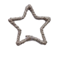 Ciondolo a stella in juta fatto a mano per decorazioni natalizie in stile rustico - 9cm / Corda naturale
