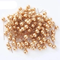 100pcs bulk matte gold foam berries for DIY Christmas tree and festive home decoration - 10mm / Gold