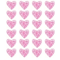 24er Set rosa herzförmige geflochtene Rattankugeln für Valentinstag und Hochzeitsdekoration - Rosa