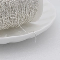 Roll of 14K silver beaded chain accessory for DIY necklaces and jewelry making - 1.0mm (WP870 Silver) / Silver