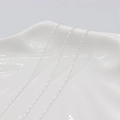 Minimalist 14K gold-plated tassel chain necklace with beaded rectangular link design - 1.5mm (WP870 Silver) / Silver