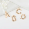 14K vergulde A-D alfabet hangers met zirkonia voor DIY sieraden maken projecten - Letter A / Goud