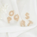 Vergulde 14K zirkoon alfabet hangers O tot T voor DIY kettingen en armbanden - Letter O / Goud