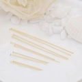 Various lengths of 14K gold plated flat head pins for DIY jewelry making accessories - T Pins / 0.5*30mm / Gold