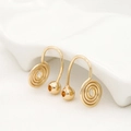 Composants de clips d'oreilles spirale plaqués or 14K pour la création de bijoux DIY - Style Base Spirale Minimaliste (D199)