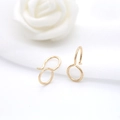 Crochets d'oreilles minimalistes en cuivre plaqué or 14K pour création de bijoux DIY - Crochet d'Oreille à Boucle Simple (D185)