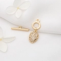 14k vergulde messing OT-schakelclasp met zirkonia slangenkop voor halskettingen - Slangenkop Stijl (H-4162) / 14K goud