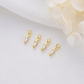 Exquisite 14K gold plated umbrella charms with inlaid zircon for DIY jewelry making - Umbrella Shape (H-5671)