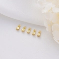 5Pcs 14K gold plated teardrop yellow zircon charms for DIY necklace making - Teardrop Shape (D517)