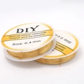 DIY jewelry making copper wire in 0.4mm gold color retaining finish on white spool - 0.4mm(15m) / Gold