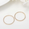 Minimalist gold brass split rings for DIY jewelry making on white elegant background - 18mm / Gold