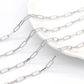 Detailed view of 14K gold plated minimalist cuban link chain with high polished finish - Style B33 / Platinum