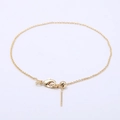 Detail of 14k gold-filled adjustable needle chain with lobster clasp for DIY jewelry - 14K Gold Color H-3620 Bracelet