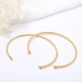 DIY 18k vergulde gladde armbanden met lussen voor sieraden maken op witte achtergrond - Open Connector Basis Stijl (A2250) / Goud (A2250) / 60mm