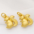 Matte goldene Eichhörnchen Anhänger im Nepal Stil für DIY Schmuckherstellung Zubehör - Kleines Eichhörnchen Stil (D249)