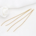 14k gold plated snake chain tassel jewelry accessories with double strand DIY design - 14K Gold H-2848 Long