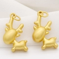 Nepal Sandgold Elch Anhänger mit mattgoldener Oberfläche für DIY-Halsketten und Schmuck - Flinker Hirsch Stil (D250)