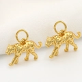 Poliertes 14k vergoldetes Leoparden-Charm für DIY Halsketten und Schmuckherstellung - Leopardenform (H-4185) / 14K Gold