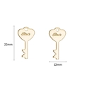 14K vergulde hart sleutel hanger met Love gravure voor DIY sieraden kettingen - 14K Goud