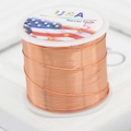 Macro shot of non-fading rose gold copper wire spool for DIY handmade jewelry crafting - Medium Size / Rose Gold