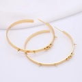 14K gold plated DIY hoop earrings with multiple pins for pearl settings and jewelry making - 14K Gold (H-2835)