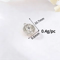 Silver hollow flower pattern charm with 10.7mm height for DIY jewelry making - Hollow Hemisphere Pendant (H-0956) / Silver