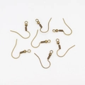 Ganci per orecchini in bronzo antico con molla e perla per creazione di gioielli - Bronzo Antico