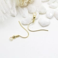 Accessori per gioielli fai-da-te con ganci per orecchini placcati in oro 14k e piume bianche - Oro 14K