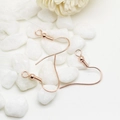 Ganci per orecchini in oro rosa con perline e spirali per la creazione di gioielli - Oro rosa