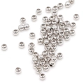 Polished silver loose spacer beads for DIY jewelry making and handmade crafts - 4mm (ai-100 Pieces/Pack) / Palladium