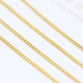 Delicata catena a O in rame placcato oro 14K per creazione di gioielli fai da te - Oro