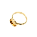 Base per anello in ottone placcato oro 14k con castone rotondo 10mm, anello aperto - Vassoio Vuoto / Oro 18K