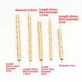 Macro view of gold plated brass curved tubes in various sizes for DIY jewelry making - Diameter 2 Length 30 (H-0792) / 14K Gold