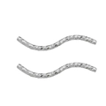 Connecteur de bijoux en forme de S argenté avec surface taillée pour bracelets DIY - 1.5*35 / Palladium