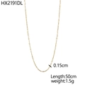 18k gold-plated stainless steel cross chain 50cm long for DIY necklace jewelry - 50cm / Cross Chain 50cm (HX2191DL)