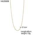 Minimalist 40cm golden titanium steel thin necklace with 0.1cm delicate link chain - 40CM / Thin Chain 40cm (HX2080B)