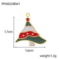 Detalle de colgante de árbol de Navidad esmaltado con medidas de 1,7cm y peso de 1,3g - Forma de Árbol de Navidad (FP46024BW1)