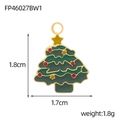 Detalle del colgante de árbol de Navidad con dimensiones 1,8cm x 1,7cm y peso de 1,8g - Árbol de Navidad Brillante (FP46027BW1)