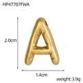 Macro shot of gold 14k bubble letter A pendant with starburst detail showing 2.0cm height - Bubble Letter A Pendant (HP47707FWA) / Gold