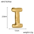 Size specifications of the 14k gold plated bubble letter I pendant with dimensions and weight - Bubble Letter I Pendant (HP47707FWI)